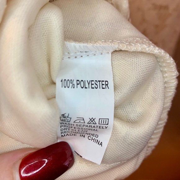 NEW Boho Lace Top Small - Ivory / Cream Sleeveless Shirt w/ Lace Layer Classy - Picture 12 of 16